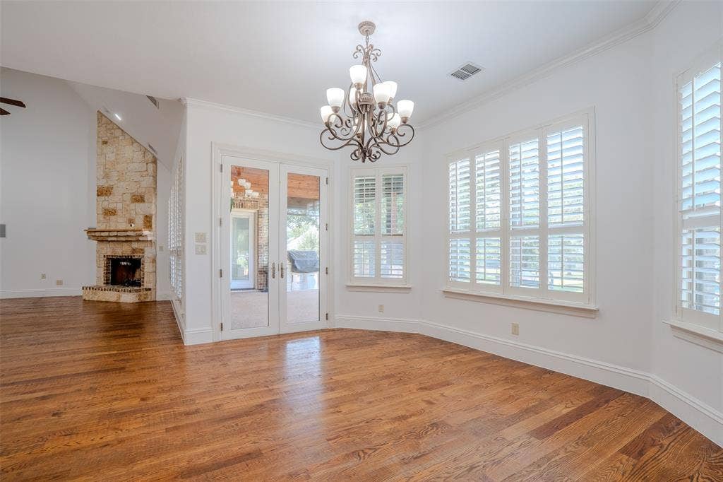 710 Corsica Court, Argyle, TX 76226 French doors that open to large covered patio