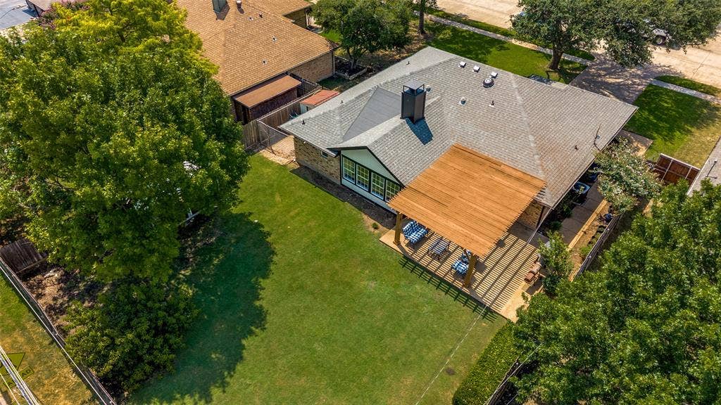8420 Christie Drive, Frisco, TX 75033 Aerial View of home sitting on .23 of Acre