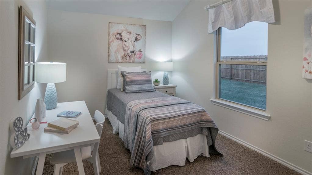 5618 Gannet Place, Crandall, TX 75114 Carpeted bedroom featuring a built-in window and light-toned walls