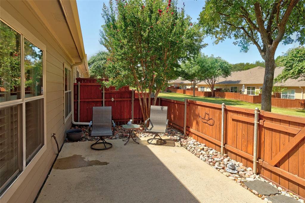 9909 Kaufman Place, Plano, TX 75025 Another view of the huge patio with no grass