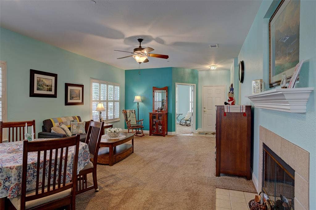 9909 Kaufman Place, Plano, TX 75025 View from kitchen to study at the front of the house