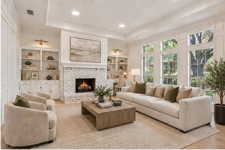 10014 Hickory Crossing, Dallas, TX 75243 Virtually Staged Living room