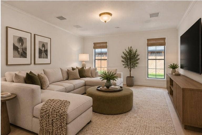 10014 Hickory Crossing, Dallas, TX 75243 Virtually staged Secondary living area/media room