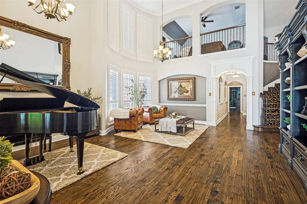 Formal living and dining areas