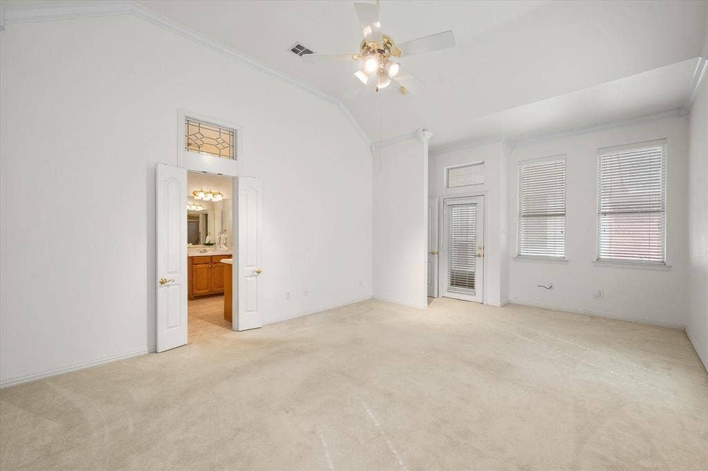 1013 Brook Arbor Drive, Mansfield, TX 76063 Large oversized bedroom with access door to the backyard
