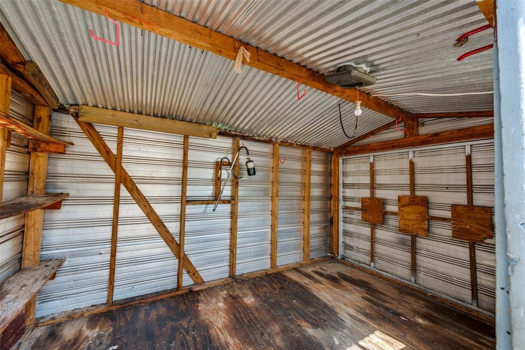 5213 Bonnie Wayne Street, Haltom City, TX 76117 Shed in back yard for additional storage