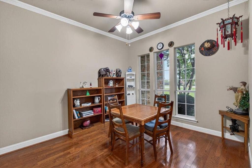 10165 Bantry Lane, Forney, TX 75126 Formal dining room across from the home office as you enter the home.