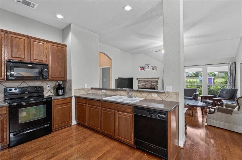 10165 Bantry Lane, Forney, TX 75126 Kitchen area showing how open it is to the living room