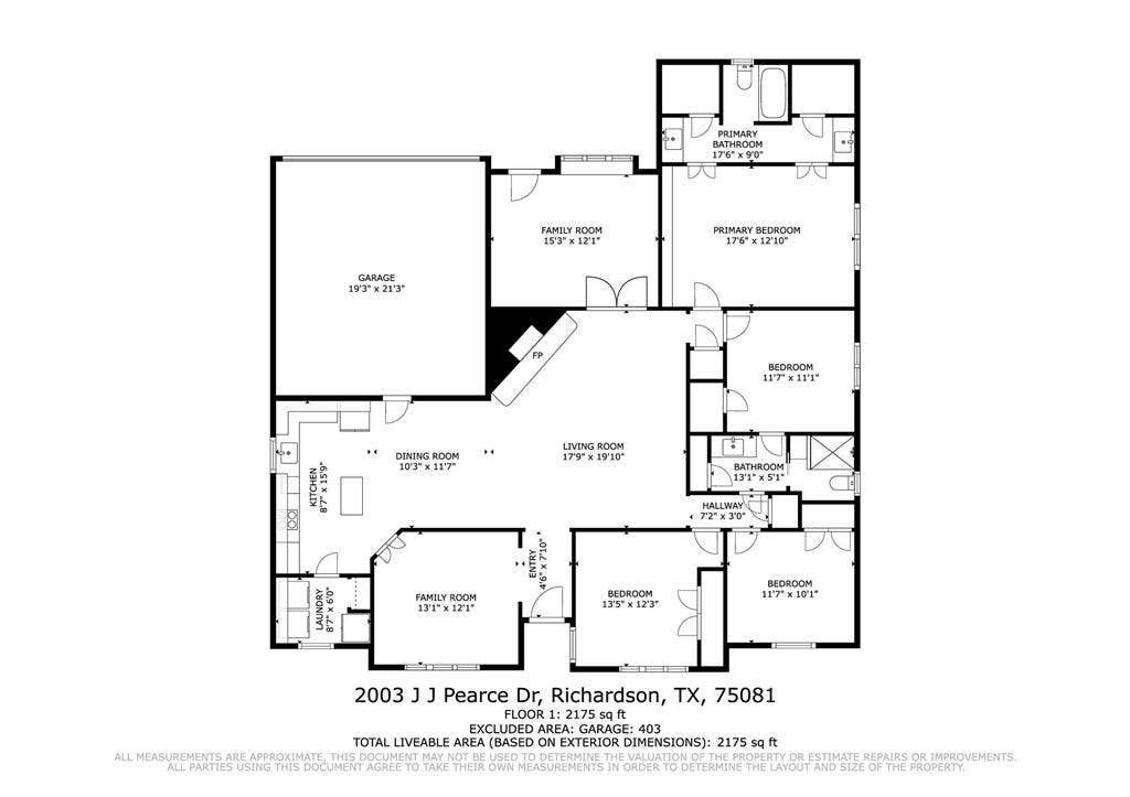 2003 J J Pearce Drive, Richardson, TX 75081 Floor plan