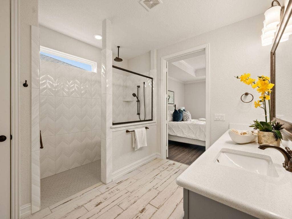 Modern tile flooring