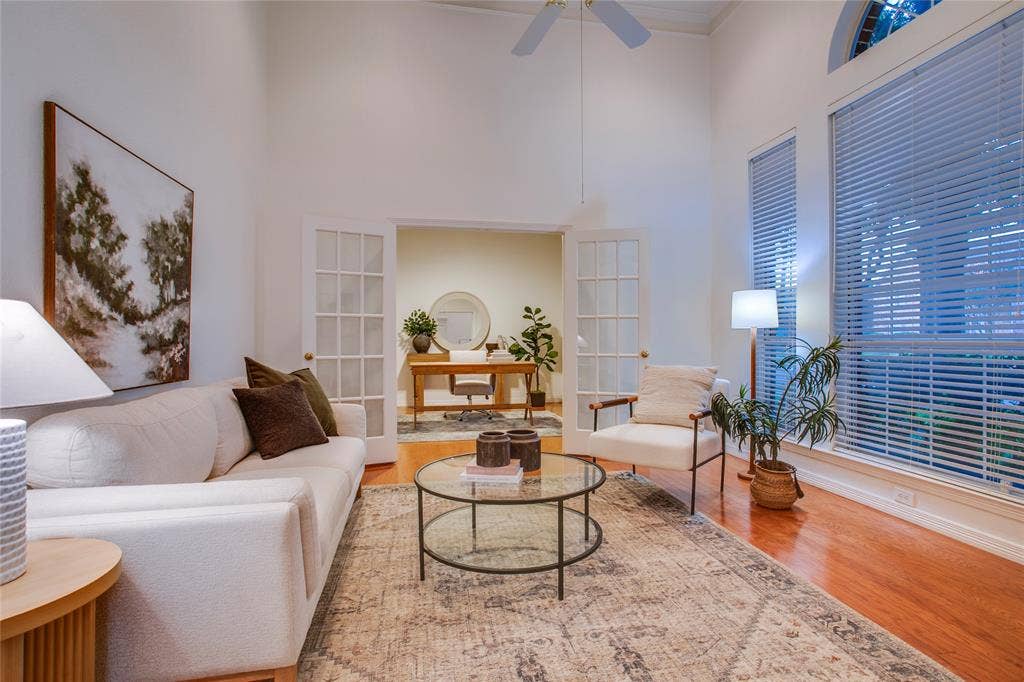 2116 Glendale Drive, Plano, TX 75023 French doors fill the passageway to the study.