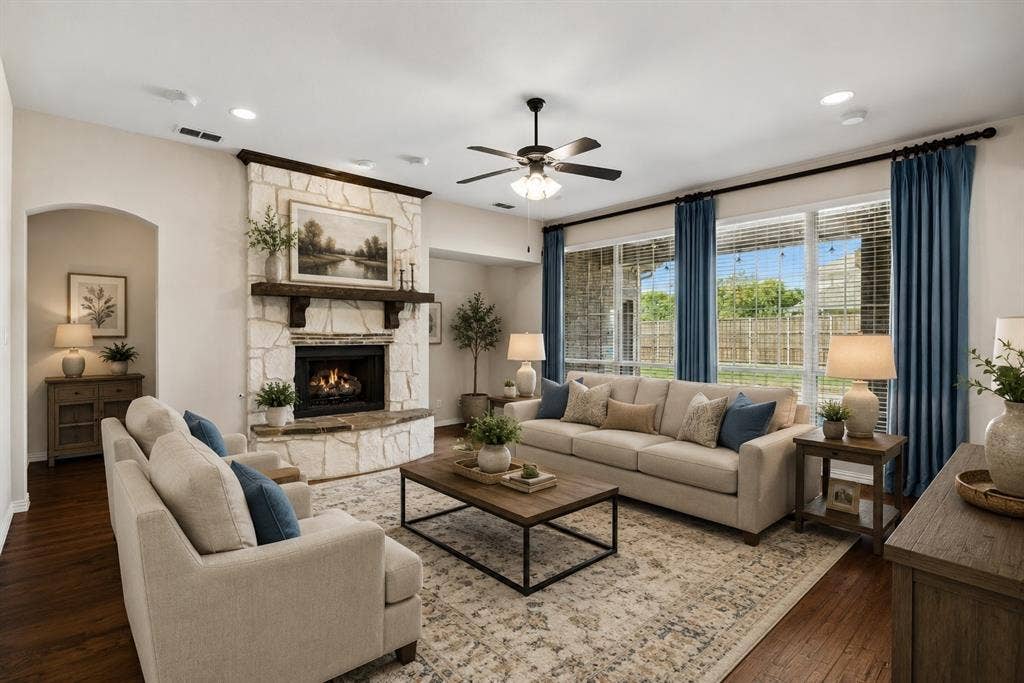 Virtually Staged Living room