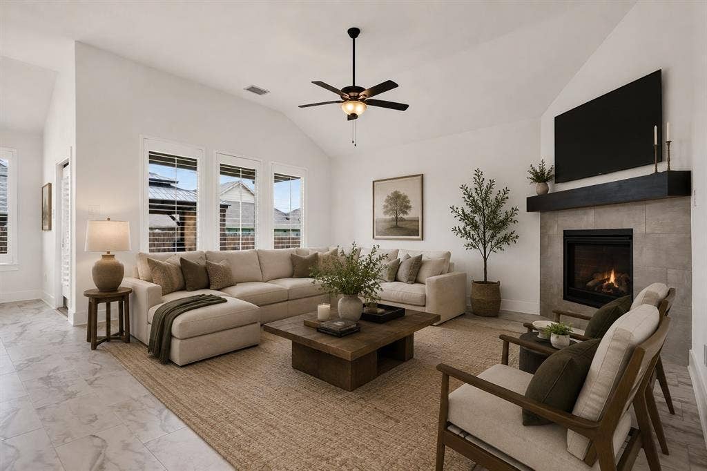 942 Lawless Lane, Fate, TX 75087 AI Generated Living Room