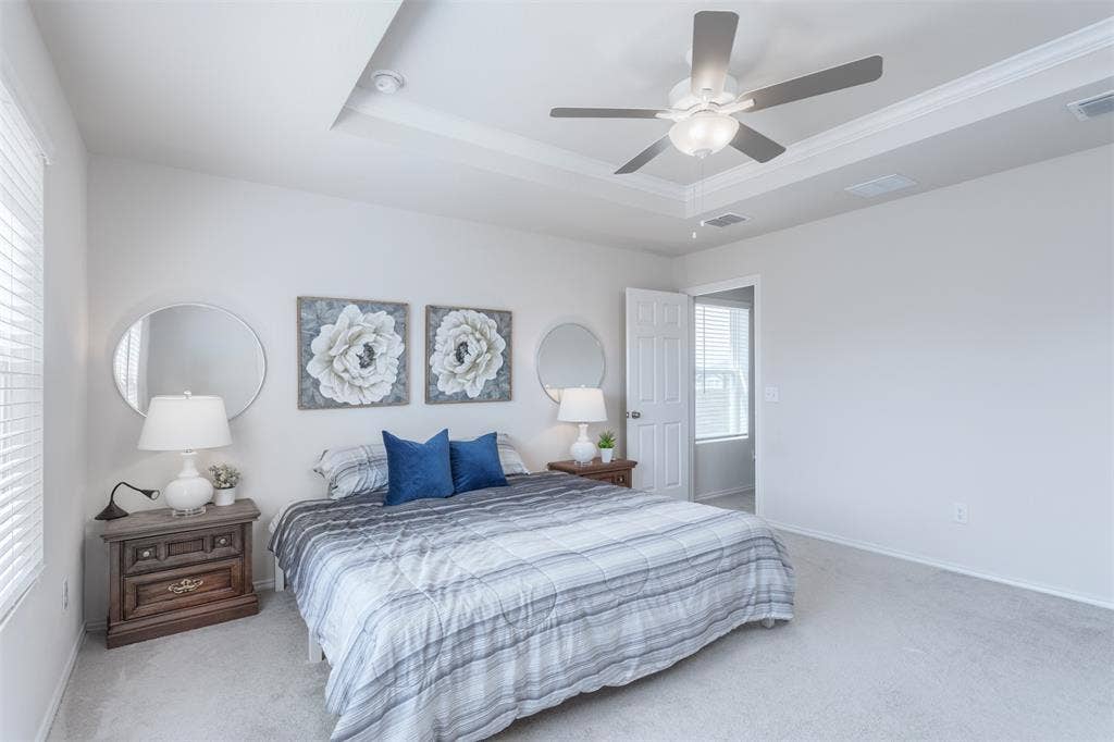 859 Table Rock Street, Princeton, TX 75407 Trayed Ceiling highlights the Primary Suite