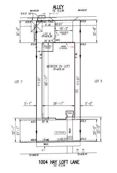 1004 Hay Loft Lane, Celina, TX 75009 1004 Hay Loft Lane Preliminary Plot Plan