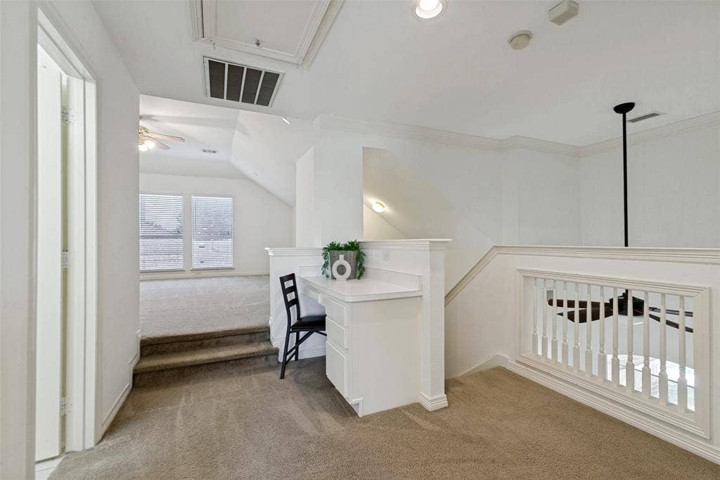 162 Shelby Trace, Murphy, TX 75094 A built in desk is featured at the top of the stairs