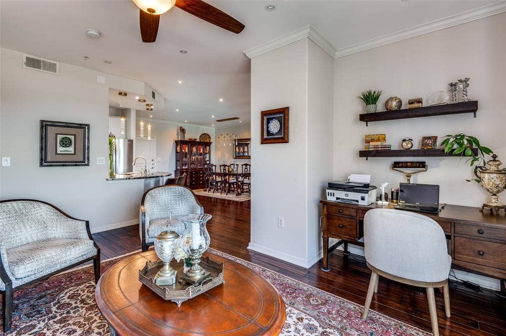330 Las Colinas Boulevard E, #1016, Irving, TX 75039 Den area used as home office area