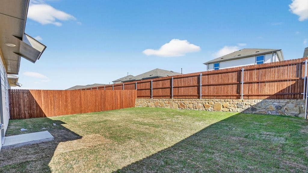 5504 CORDUROY Road, Denton, TX 76249 Backyard - All Home and community information, including pricing, included features, terms, availability and amenities, are subject to change at any time without notice or obligation. All Drawings, pictures, photographs, video, square footages, floor plans, elevations, features, colors and sizes are approximate for illustration purposes only and will vary from the homes as built.