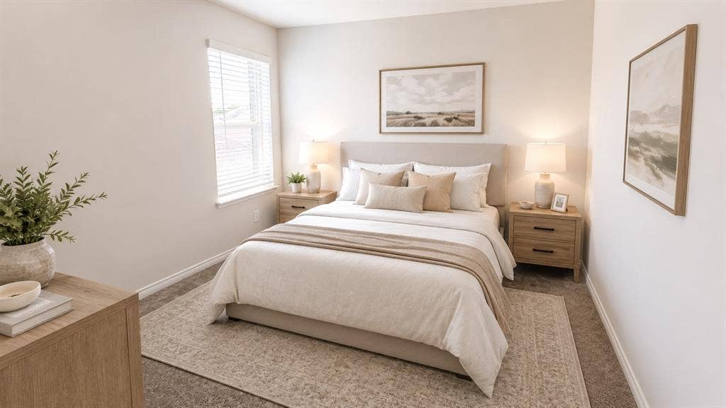1317 crookpost Drive, Princeton, TX 75407 Carpeted room with a window featuring horizontal blinds