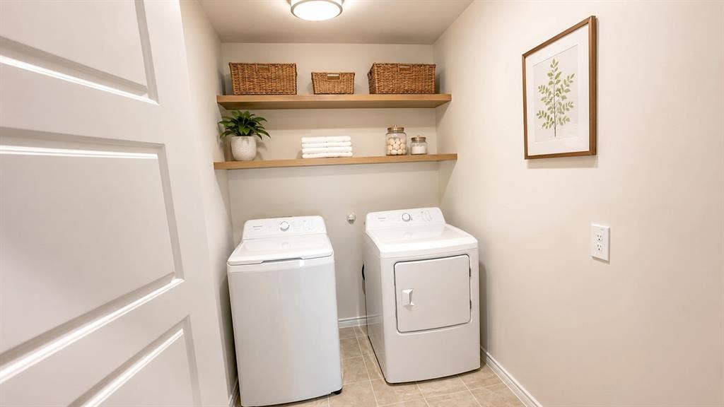 1317 crookpost Drive, Princeton, TX 75407 Dedicated laundry area featuring a white top-load washer and front-load dryer