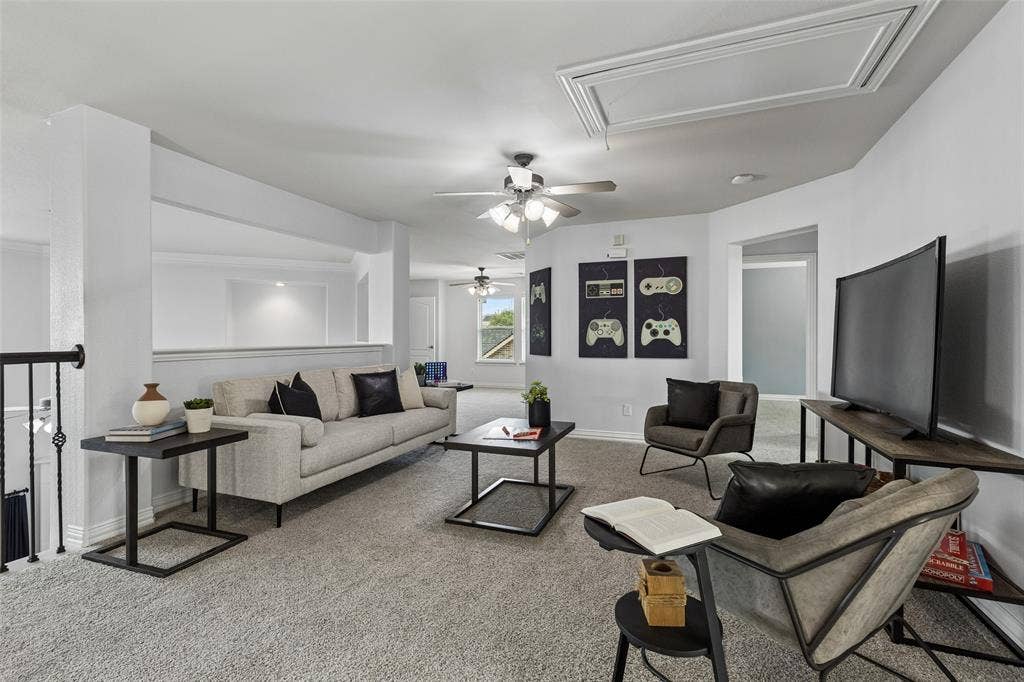 7975 Bishop Drive, Frisco, TX 75036 Spacious game room with 2 entertainment areas.