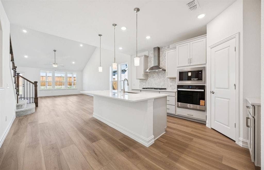 4821 Ripley Avenue, Celina, TX 75009 *Floorplan representation, not actual home - Large island overlooking gathering room and dining areas