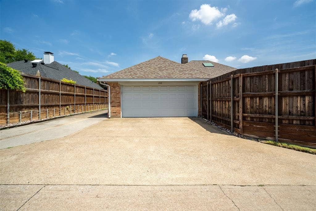 2112 Evergreen Drive, Plano, TX 75075 2 car garage with extended driveway