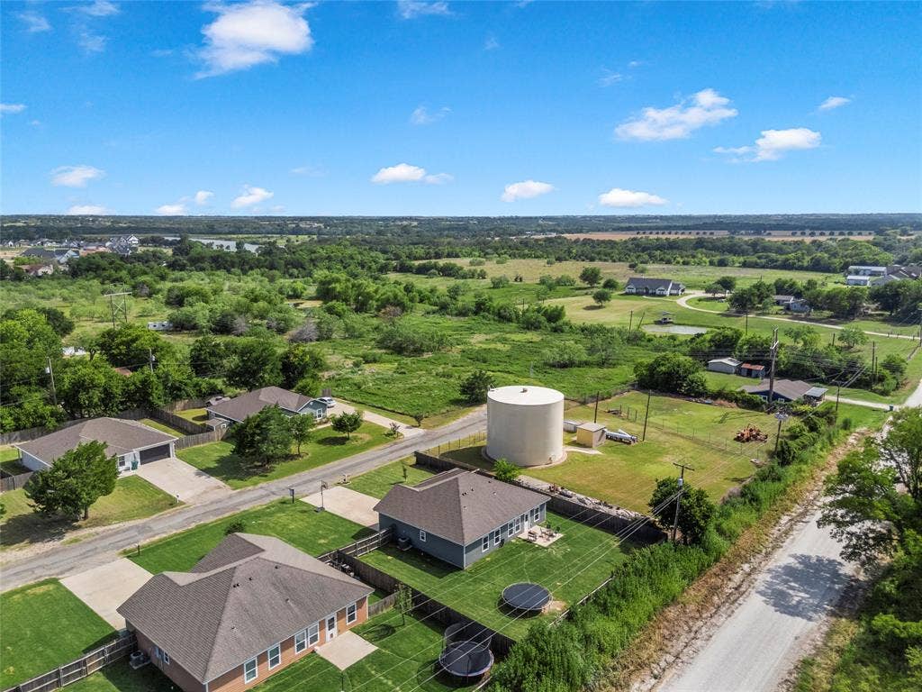215 Greenbriar Street, Robinson, TX 76706 Expansive rural landscape featuring scattered residential properties, mature trees, and open fields under a clear sky