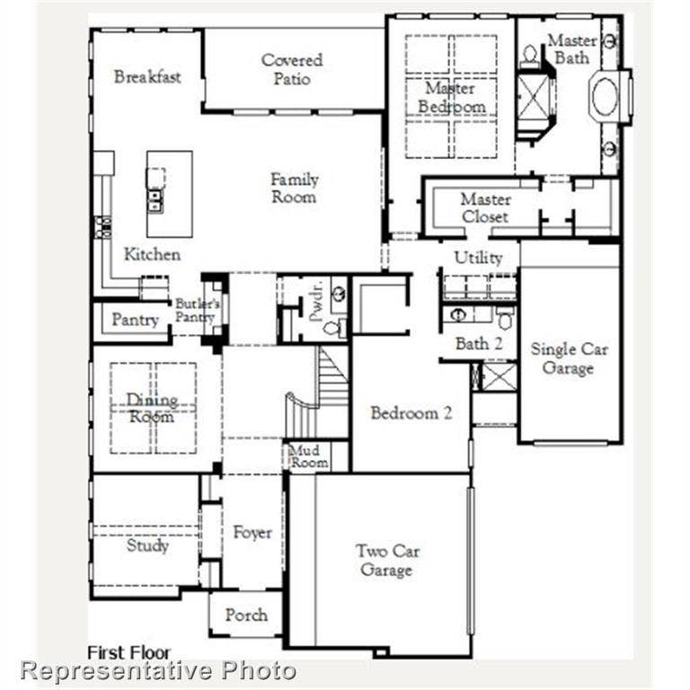 3524 Birdstone Court, Celina, TX 75009 Marietta First Floor Plan