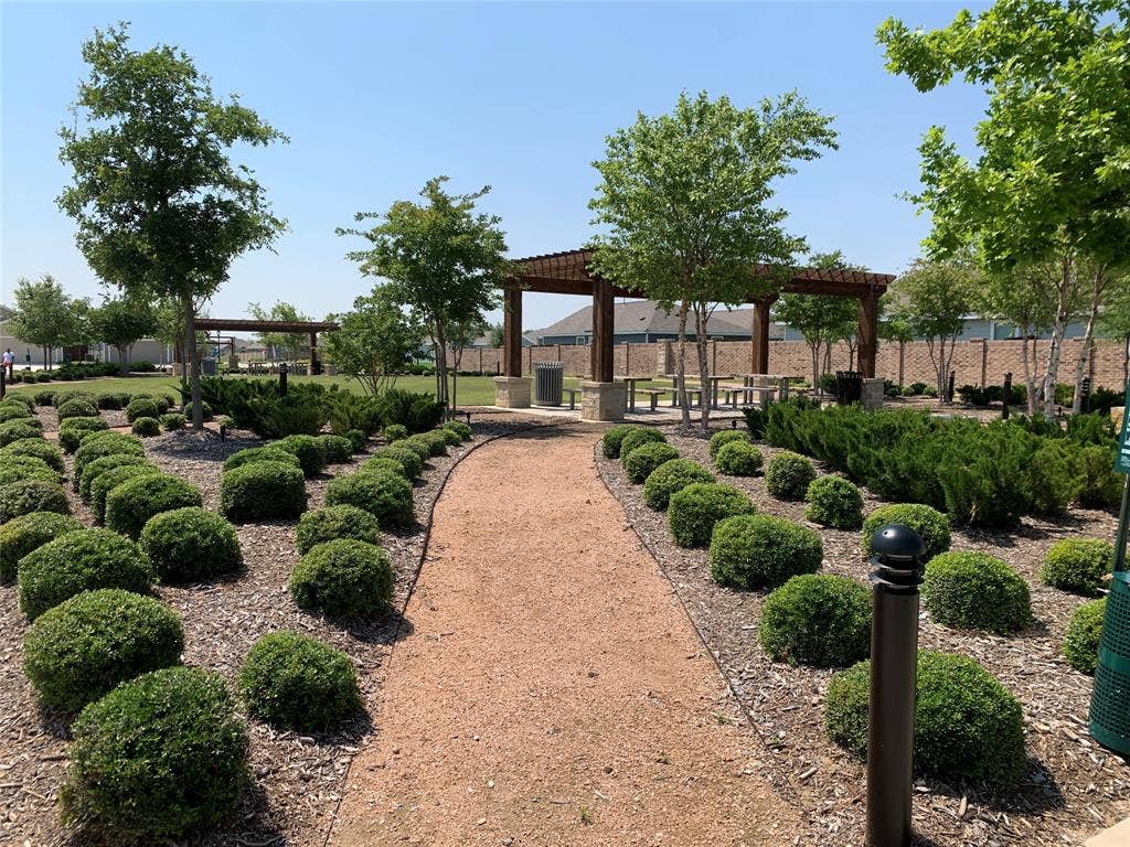 7212 Gray Wolf Lane, McKinney, TX 75071 View of yard featuring a pergola