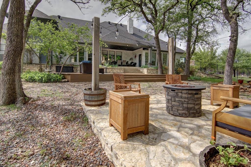 1202 Forest Park Drive, Weatherford, TX 76087 This stone patio is perfect for peaceful evenings under the stars.
