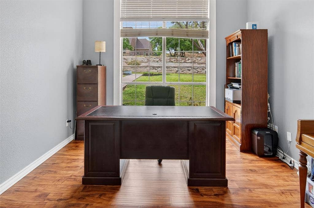 1202 Forest Park Drive, Weatherford, TX 76087 Spacious office with french doors for privacy.