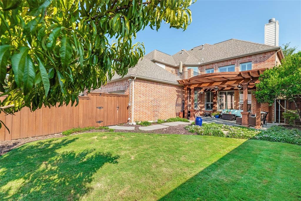 1021 Bandelier Drive, Allen, TX 75013 Spacious backyard with view of Pergola over patio