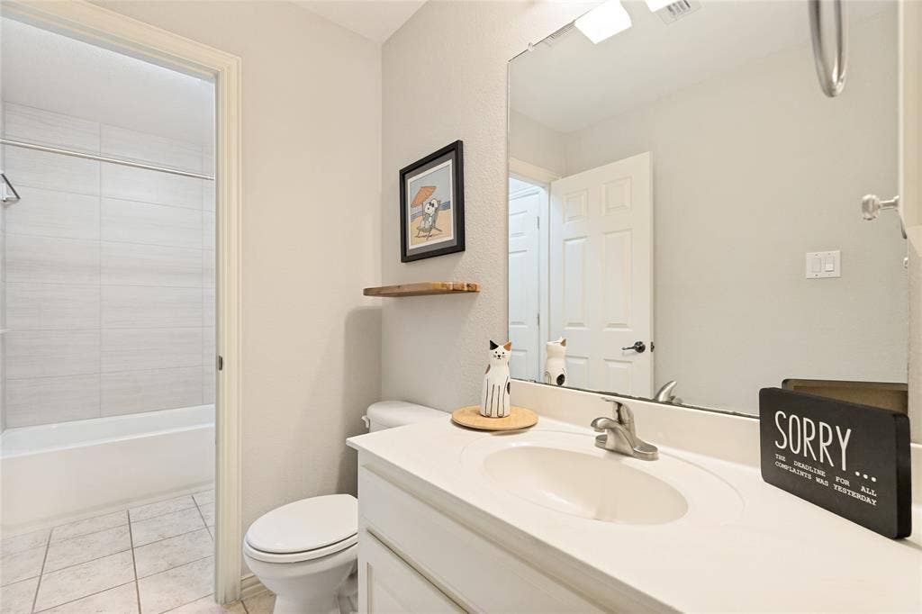 1021 Bandelier Drive, Allen, TX 75013 Another view of upstairs bathroom from another bedroom