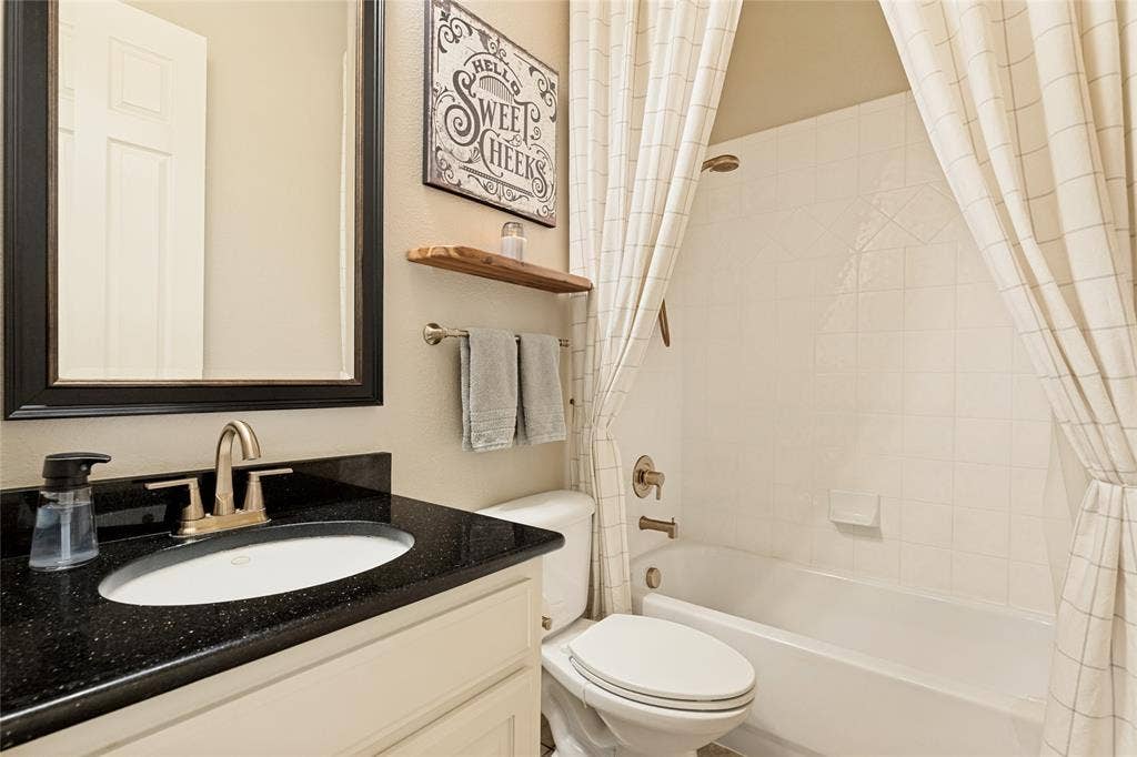 1021 Bandelier Drive, Allen, TX 75013 Another full bath downstairs just outside the second bedroom downstairs