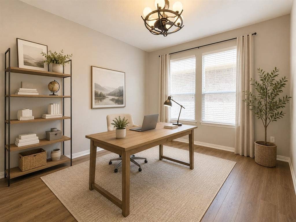 1709 Belton Drive, Prosper, TX 75078 Dedicated room featuring wood-finish flooring and neutral wall tones