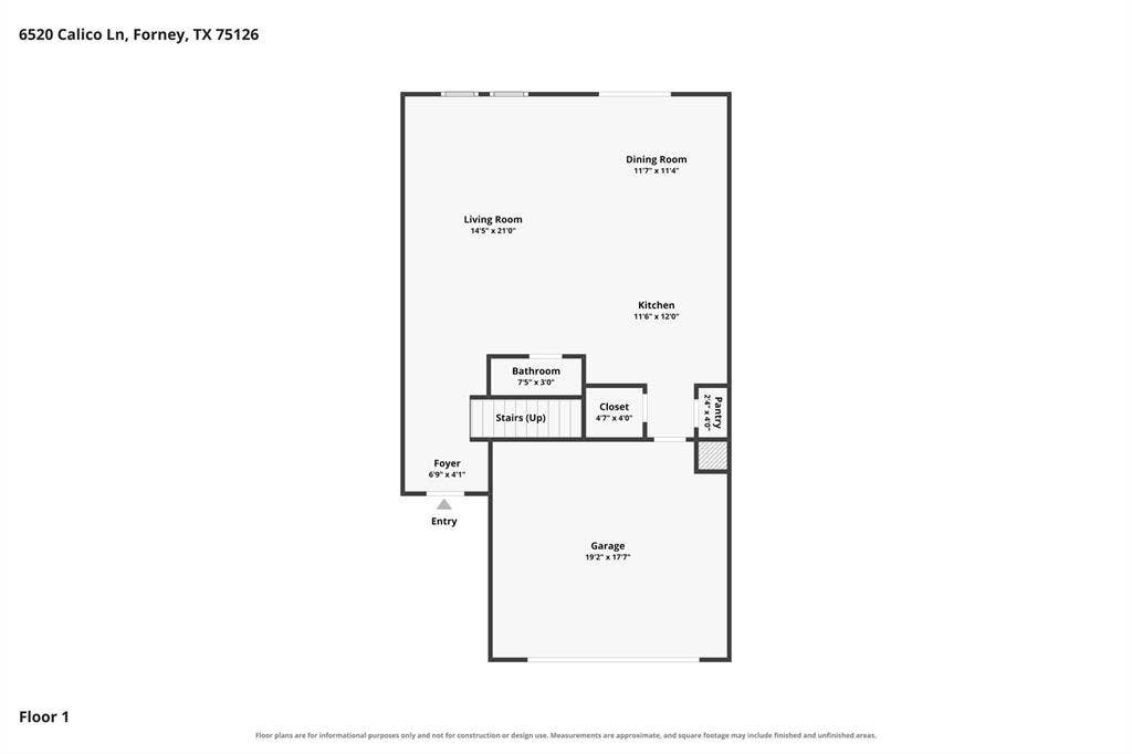 6520 Calico Lane, Forney, TX 75126 Floor plan