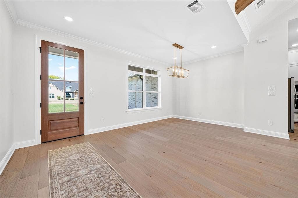 Dining Room or Seating area with view of the front door.