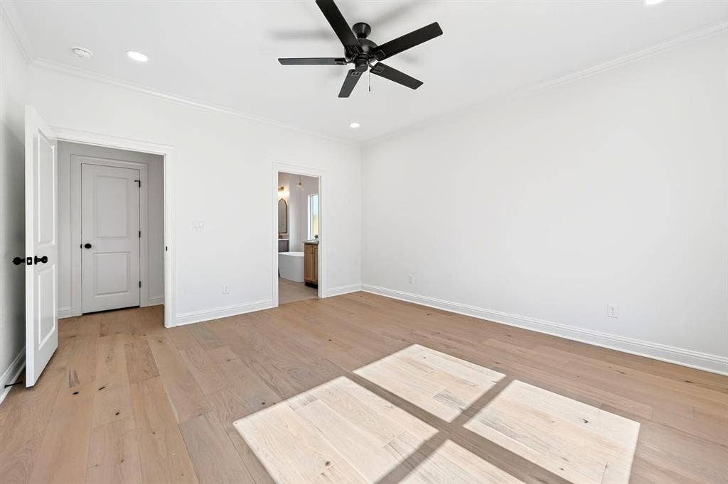 The primary suite offers a blank slate for a retreat to be created however your heart desires.