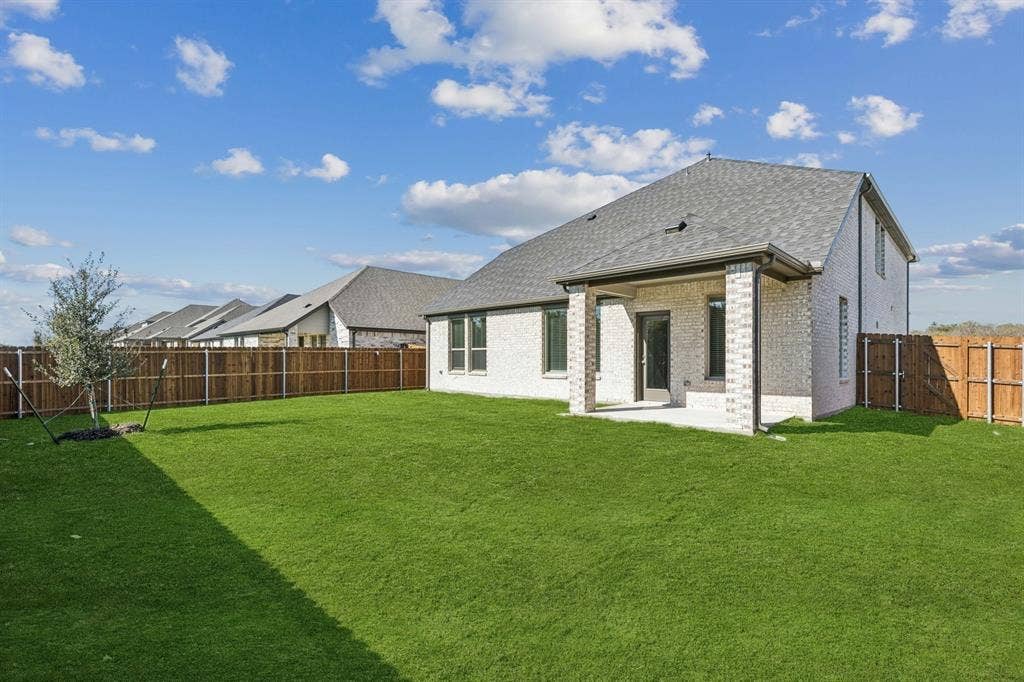 2120 Sunshining Road, Princeton, TX 75407 Covered Patio in the Winters home plan by Trophy Signature Homes – REPRESENTATIVE PHOTO