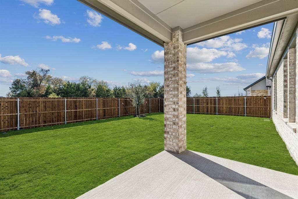 2120 Sunshining Road, Princeton, TX 75407 Covered Patio in the Winters home plan by Trophy Signature Homes – REPRESENTATIVE PHOTO