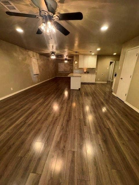 Open floorplan. Living room and dining room.