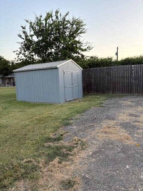 Use this shed for your outside storage.  Use your own lock.