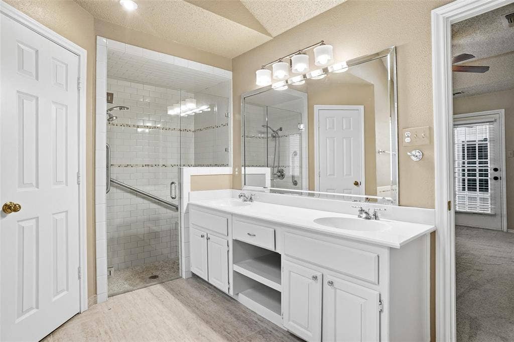 1321 Oak Harbor Boulevard, Azle, TX 76020 Love this spacious walk in shower and dual sinks!