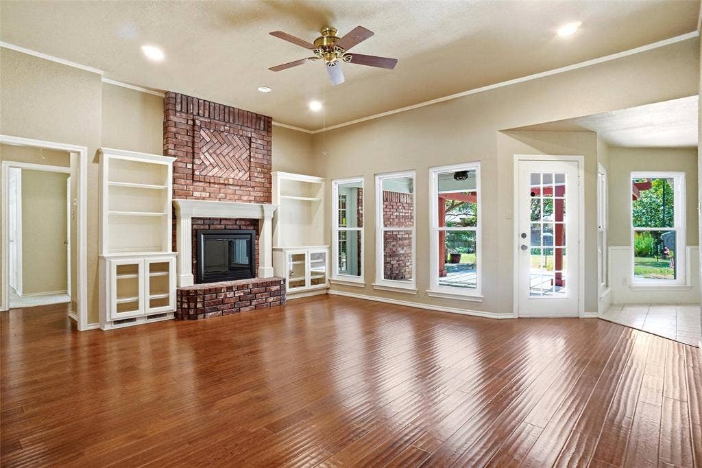 1321 Oak Harbor Boulevard, Azle, TX 76020 Spacious Living Area with views of back patio and yard