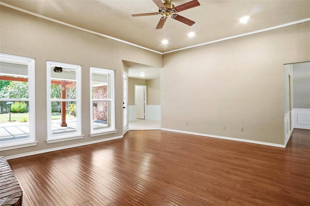1321 Oak Harbor Boulevard, Azle, TX 76020 Love this spacious living area, beautiful floors!