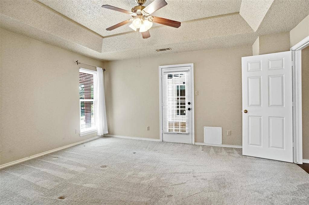 1321 Oak Harbor Boulevard, Azle, TX 76020 Access to back patio and yard from Primary Bedroom
