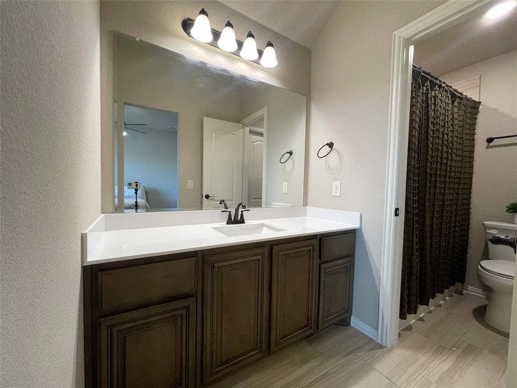 Jack and Jill Bathroom #3 Sink, mirror view of Bedroom #3