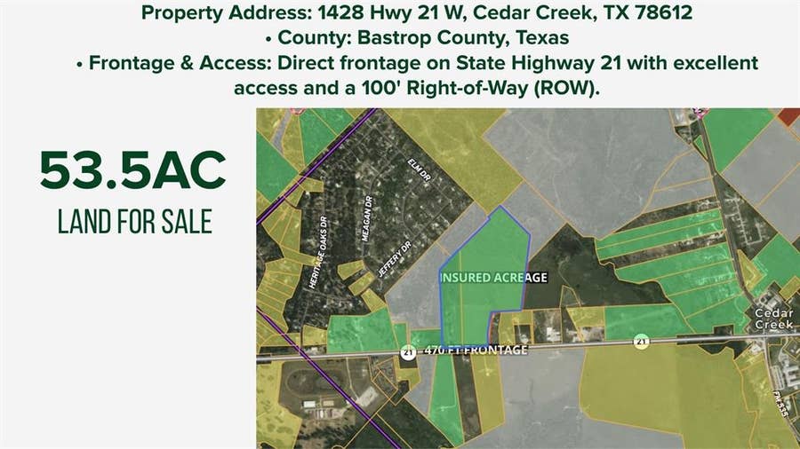 Property photo for 1428 State Highway 21 W, Cedar Creek, TX