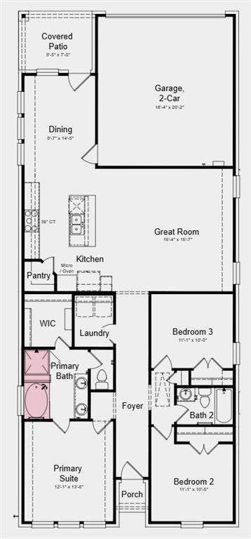 1708 Goodnight Trail, Celina, TX 75009 Additional Highlights include: Slide-in tub at primary bathroom, tiled shower floor at primary bathroom, GE laundry package, and refrigerator.
